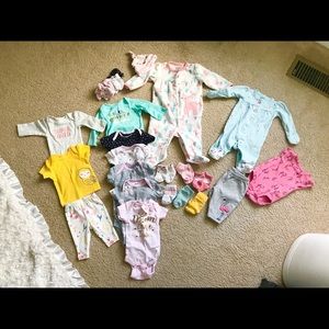 Baby girl clothes 0-3 months and newborn